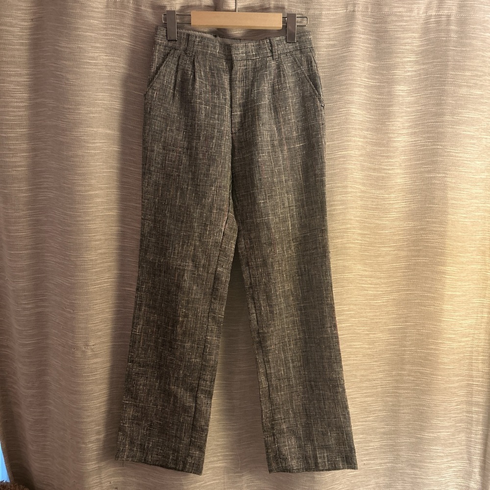 Gray Textured Pants